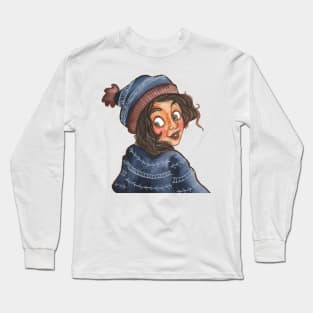 Winter Hat Long Sleeve T-Shirt